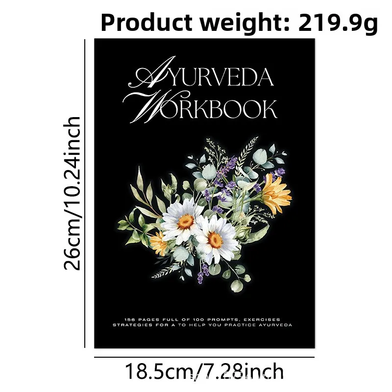 Ayurveda Journal de bien-être Guide de pratique de santé de yoga Carnet de suivi d