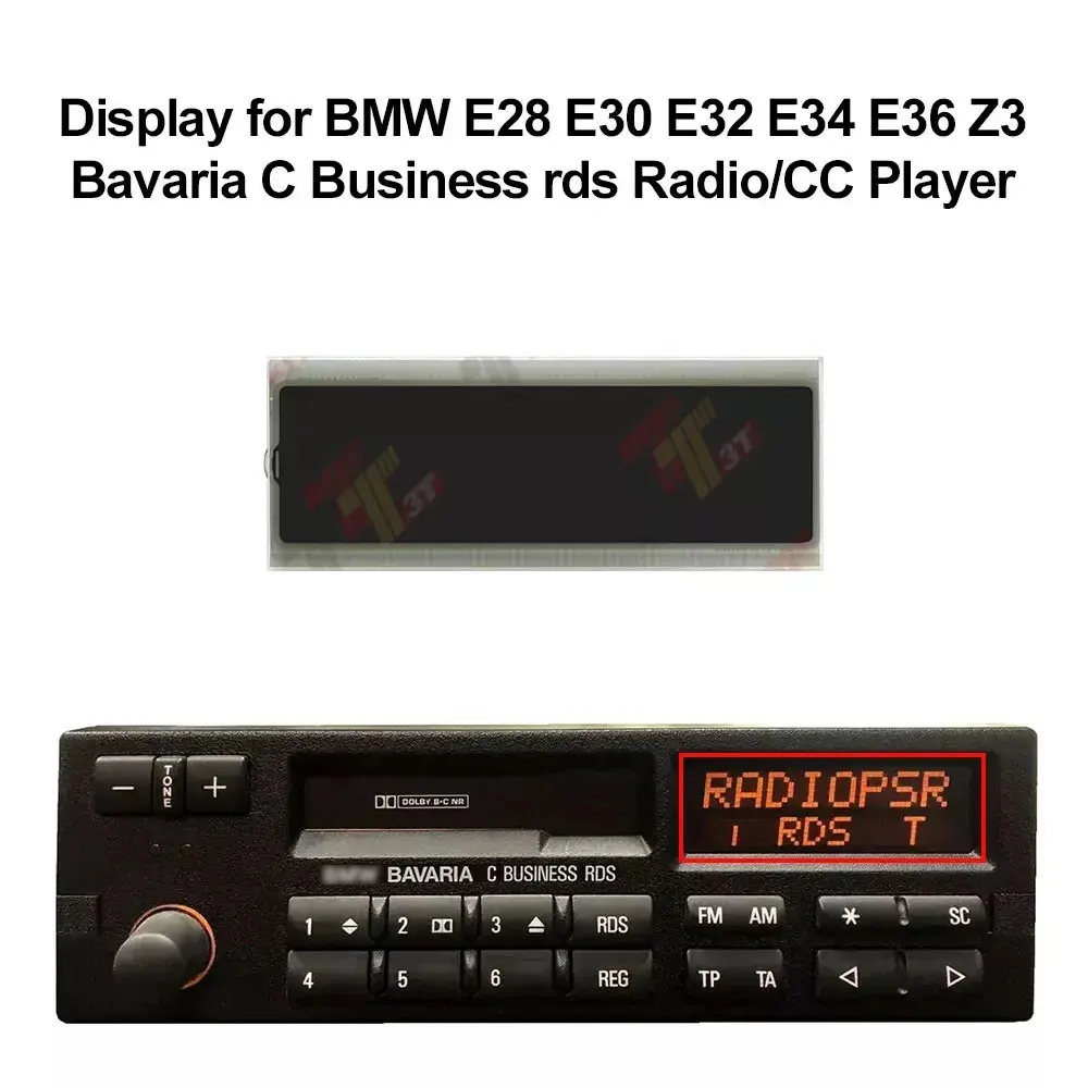 Armaturenbrett Neues Display für BMW E28 E30 E32 E34 E36 Z3 Bayern C Business RDS Radio/CC-Player Image