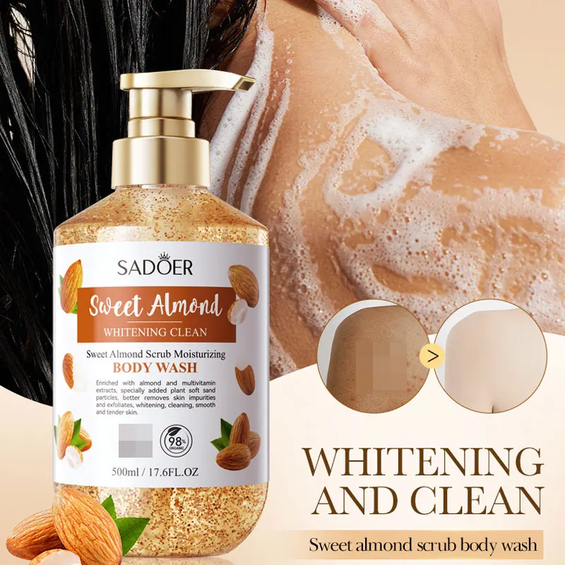 500 ml Sweet Almond Scrub Whitening and Cleansing Duschgel Body Wash Bath and Body Works