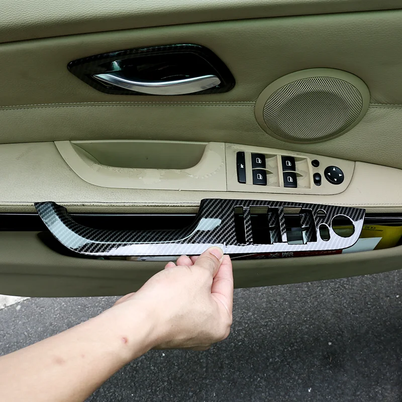 Für 05-12 BMW 3er E90 Glashebeschalter Rahmenverkleidung Autoinnenverkleidung Zubehör ABS-Material (LHD) Image