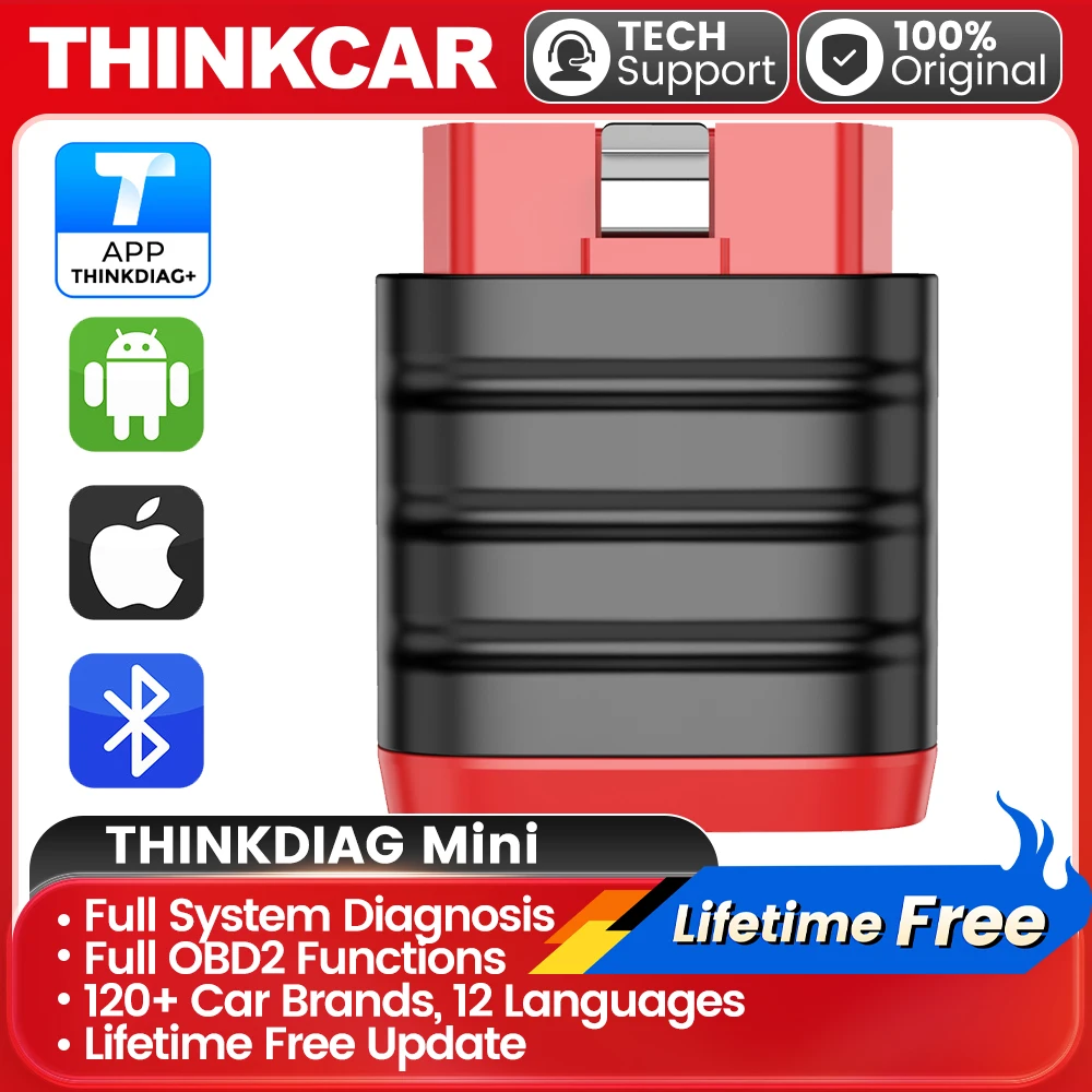 THINKCAR THINKDIAG Mini-OBD-OBD2-Scanner, All-System-Diagnose, automatisches VIN-Scan-Tool, lebenslanges kostenloses Update für 120 Autos Image