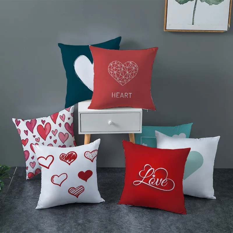 Sitz Wohnzimmer Sofa Kissen bezug Valentinstag Liebe Kissen bezug rot rosa Herz Wohnkultur Image