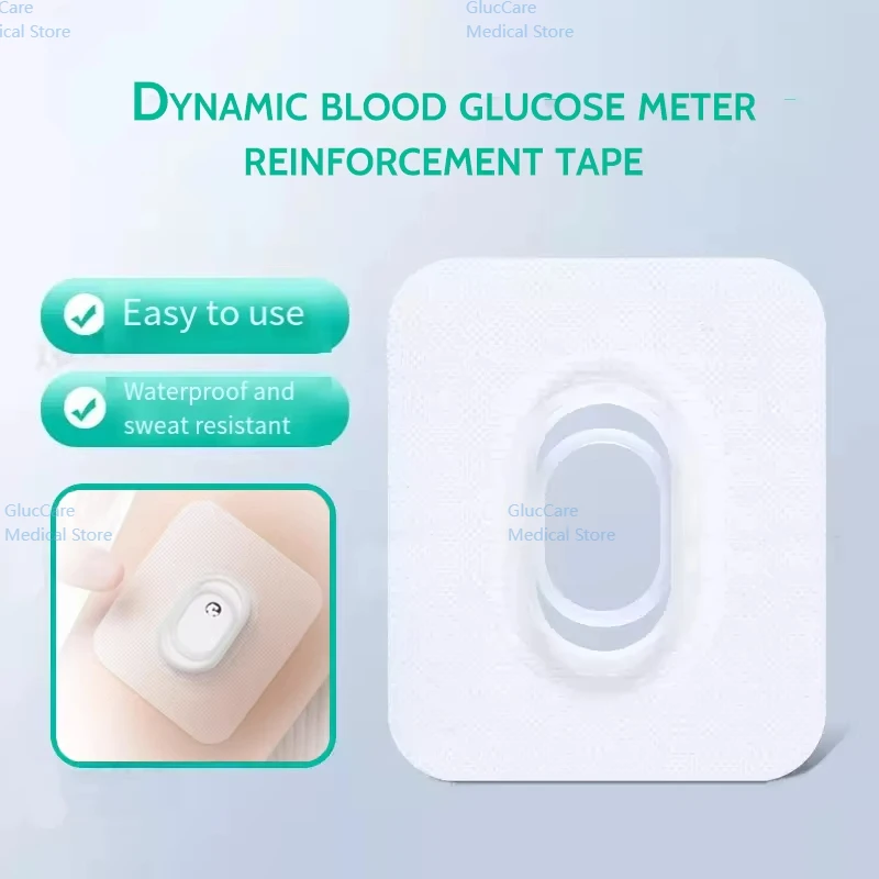 Feste wasserfeste Sensoraufkleber für Sibionic GS1. Verstärktes Klebeband für dynamischen Blutzucker-Sensor. Abdeckpflaster Image