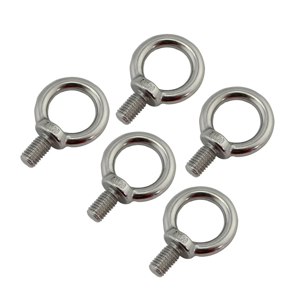 5PCS JIS1168 Hebeösen Bolzen Schraube 304 Edelstahl Splitter Heavy Duty M6 M8 M10 M12 Für Draht Seil Heben Image