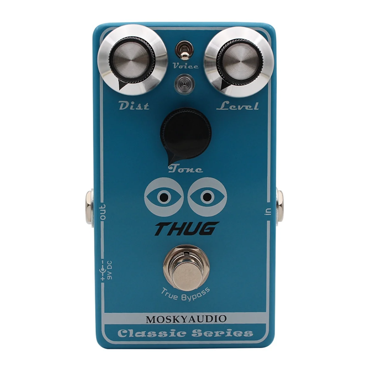 A79E-Mosky Thug High Gain Classic Distortion Effektpedal für E-Gitarre, 3 Distortion Tone mit Dist Level und Tone Control Image