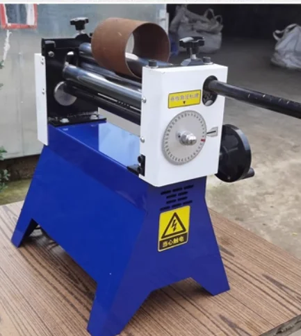 220 V elektrische Rollmaschine, Edelstahlplattenbiegen, teilweise 3-Sterne-Achse, Rundrohr, Rundungswerkzeug, Blechrollenformung Image