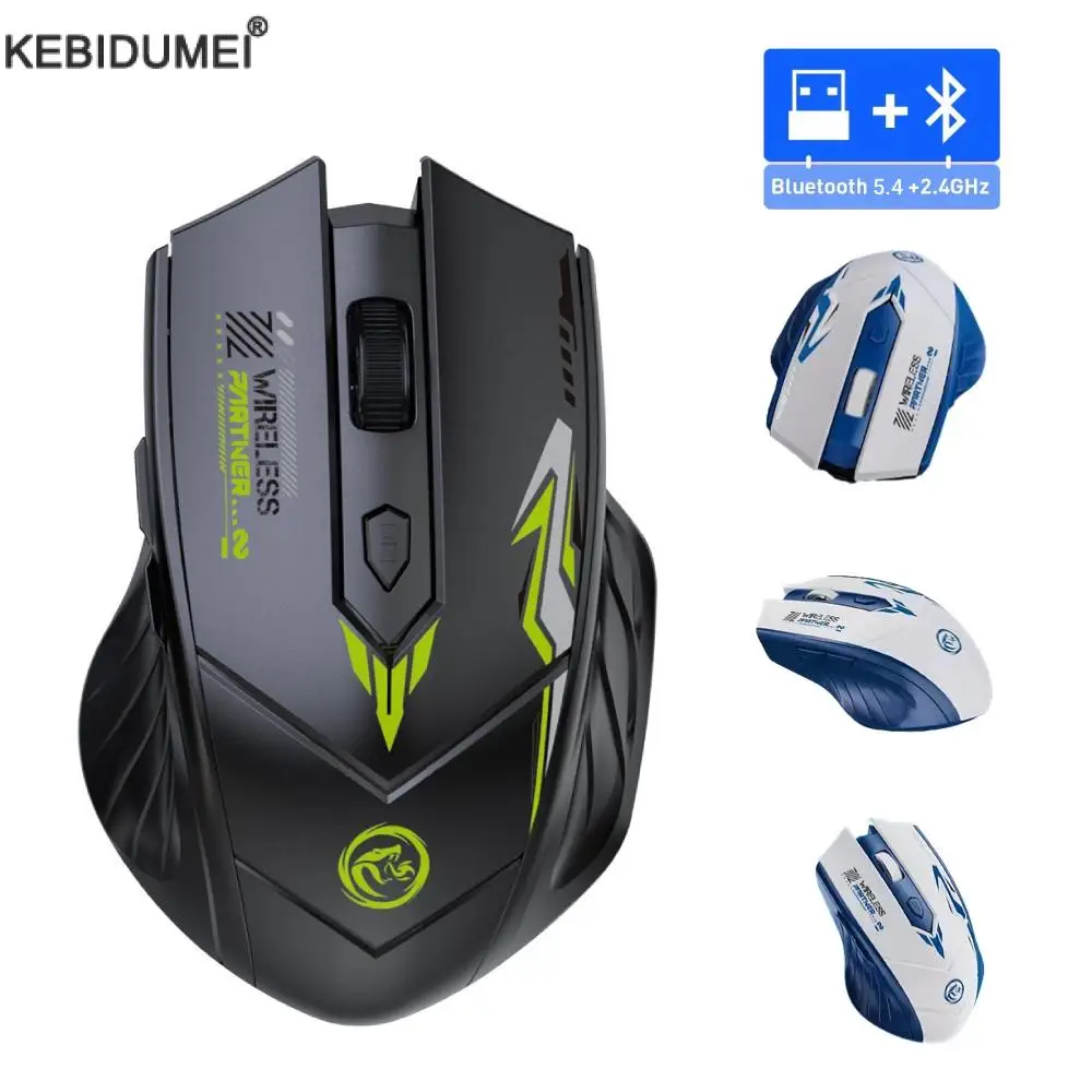 Wiederaufladbare Drahtlose Maus 2,4 Ghz Gaming Computer Bluetooth Maus 1600DPI Ergonomische Gamer Mäuse Für PC Büro Laptop Image