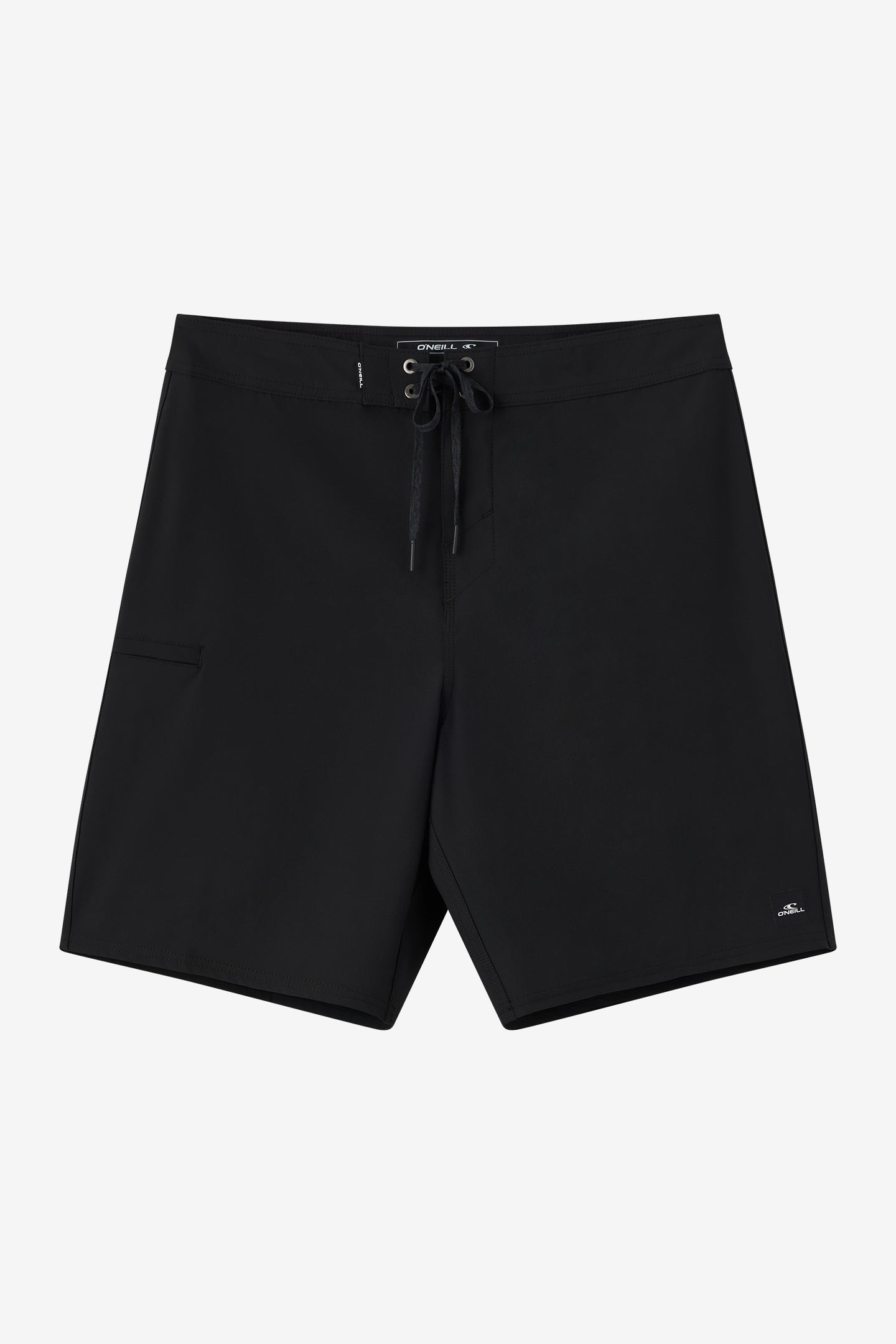O'Neill Men's Hyperfreak Heat Solid 19"" Board Shorts in Black, Size 33, Elastane/Polyester