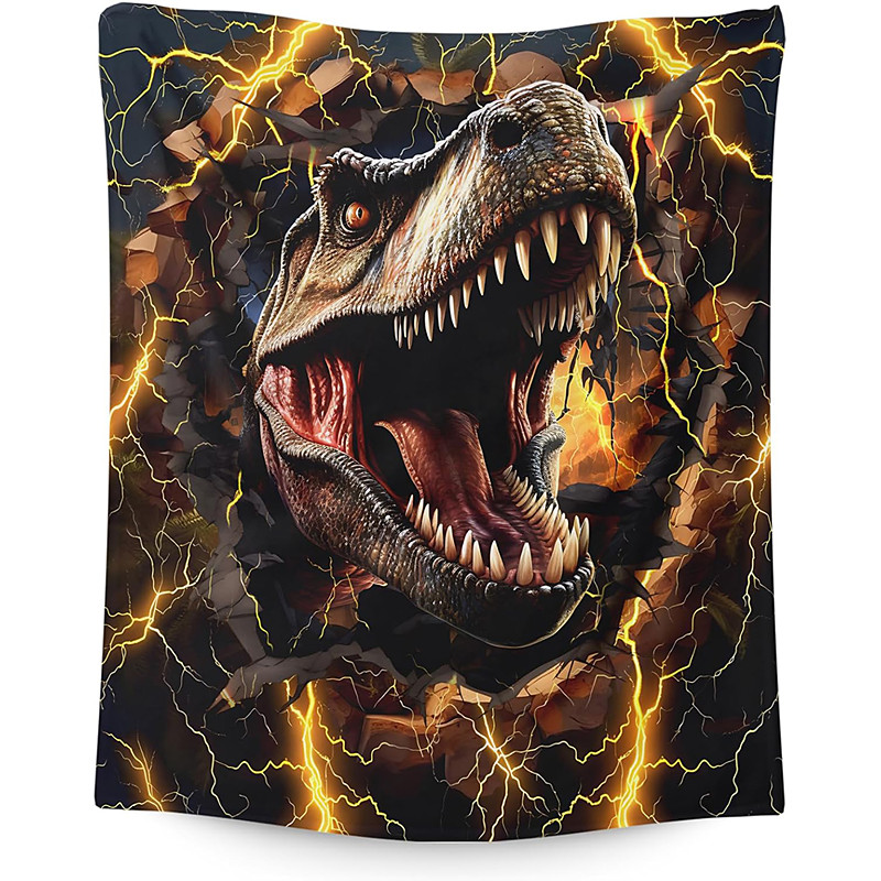 Independence Day Blanket Fleece Throw Blanket for Couch Dinosaur Gift Classic 3D Sofa Bed Decorative Warm Blanket Home Decor