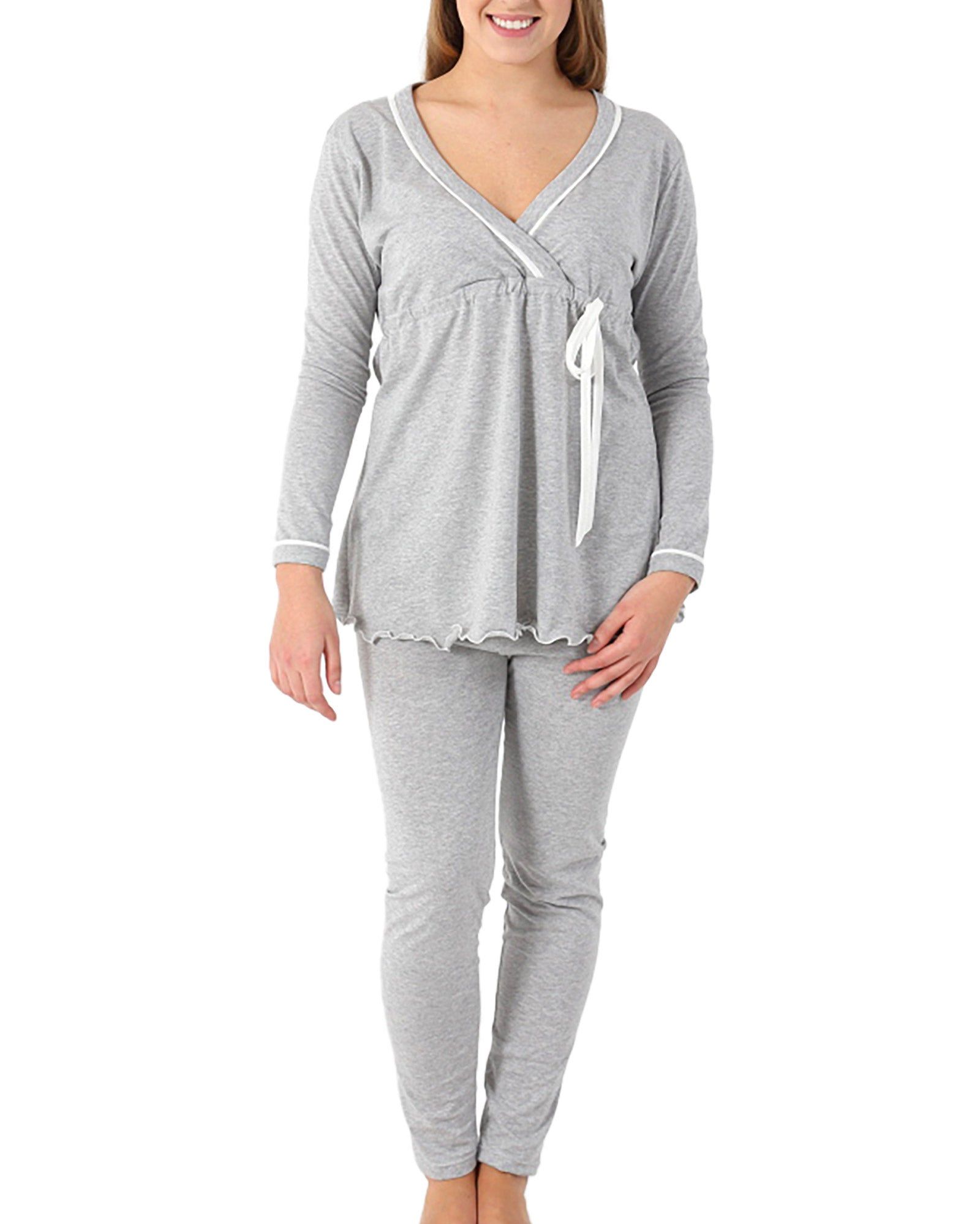MYSANITY® Pigiama Allattamento Cotone Melange Grigio 1 St