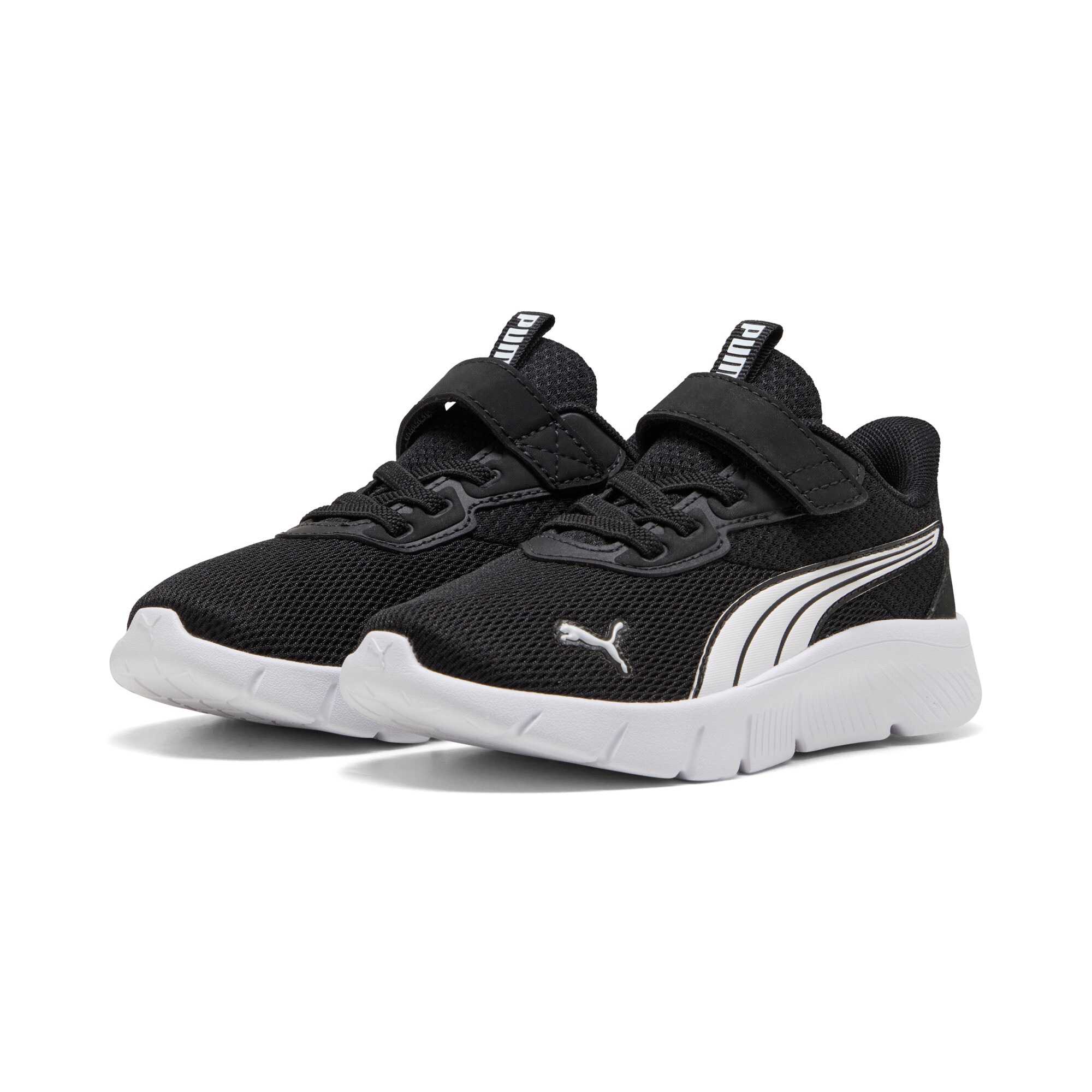Sneaker PUMA "FLEXFOCUS MODERN AC+ PS", Damen, Gr. 30, puma schwarz, puma weiß, Textil, Schuhe Sneaker, für Kinder