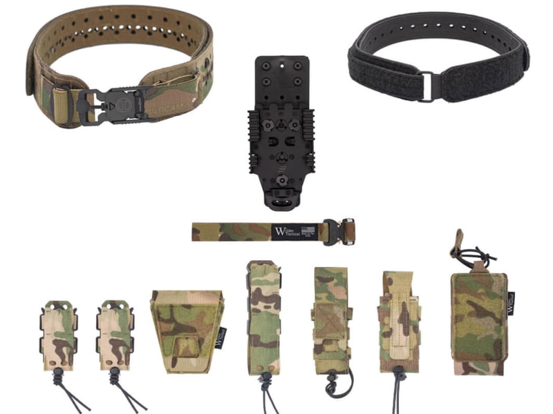 Wilder Tactical HITMAN GEAR Charlie TruForm Mid LE Belt Package - Women's QLS Receiver V-Buckle Multicam XS-LG 26-40 WHMGCHLEPMC02