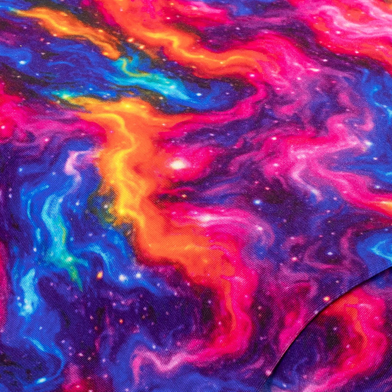 Baumwoll-Jersey-Digitaldruck „Weltall“ mit Elasthan, bunt Image
