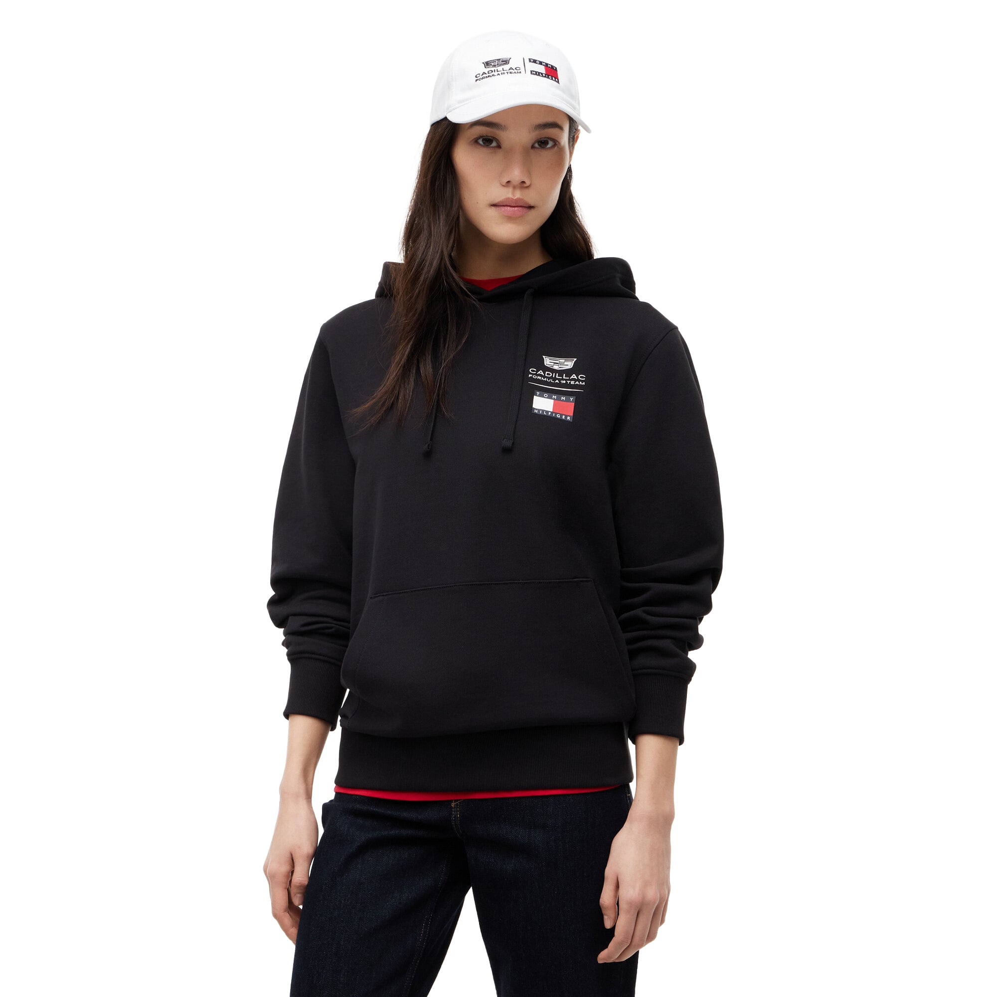 Sweat à capuche noir avec logo Cadillac Tommy Hilfiger - unisexe Taille: XL