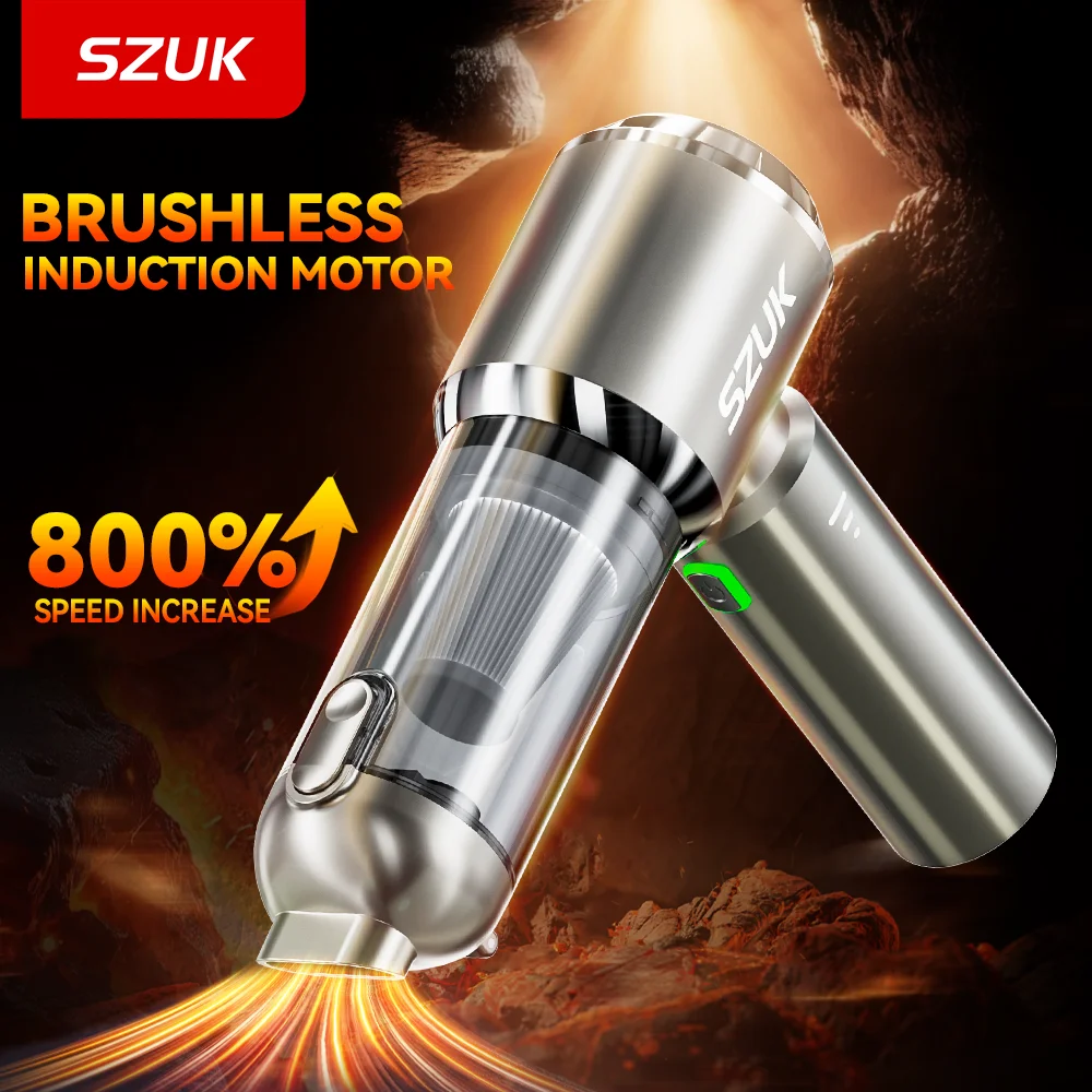 Aspirateur de voiture SZUK 2026 Mini 985000PA sans fil puissant pour la maison, souffleur portatif, nettoyeur de voiture portable Mini aspirateur Aspirateur à main Aspirateur puissant Aspirateur