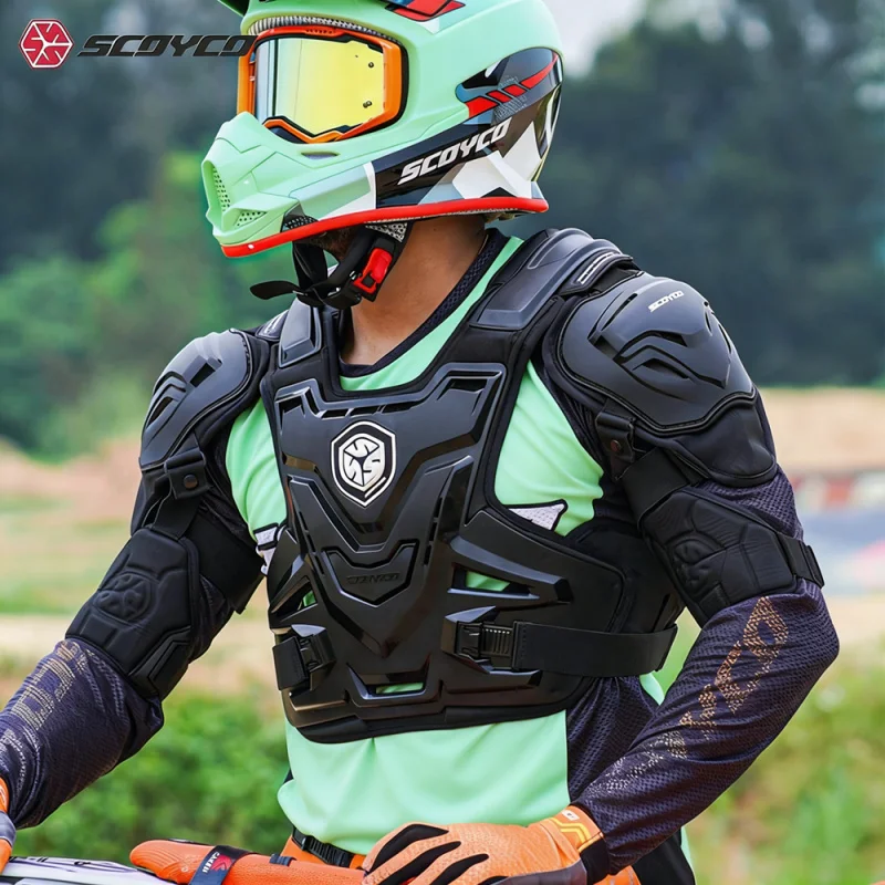 Gilet de protection pour moto SCOYCO, veste de protection, armure de motocross, accessoires de moto tout-terrain, équipement de protection du dos, équipement moto