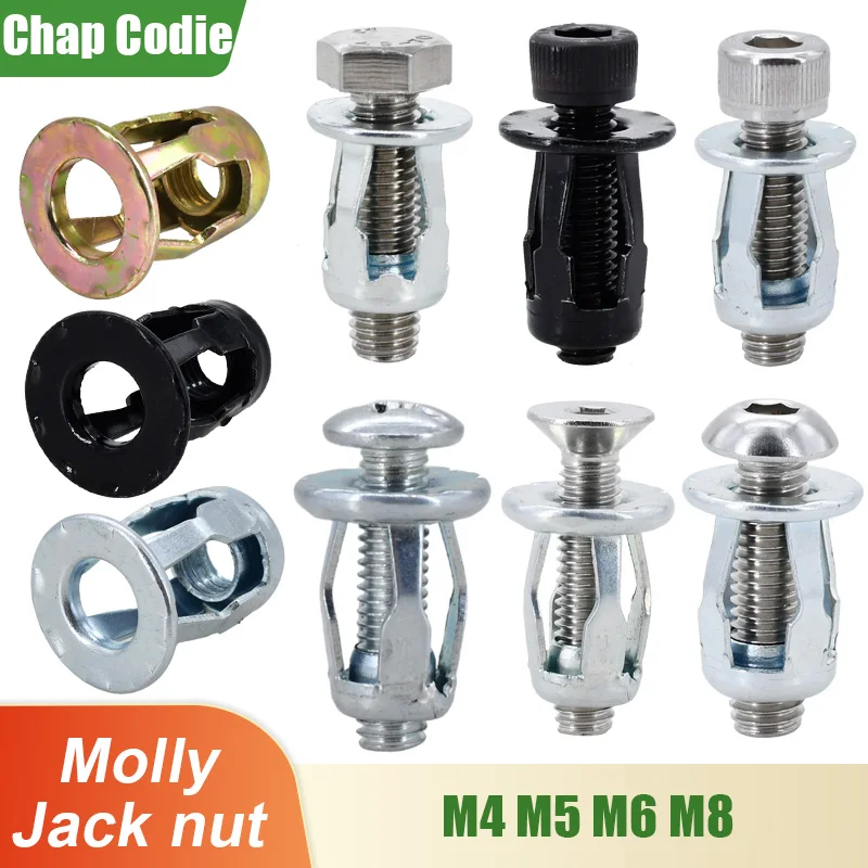 M4 M5 M6 M8 Blütenblatt Form Molly Jack Mutter Expansion Niet Muttern Metall Panel Clamp Lock Rivnut Nummernschild Fix Bolzen Schrauben Nieten Image