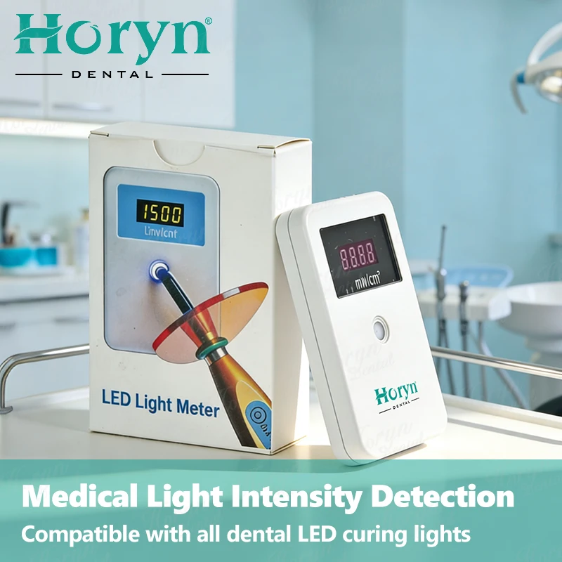Horyn Dental LED-Härtungslichtmessgerät, Digitalanzeige, Intensitätstester für Dental-Härtungslichter, Radiometer Image