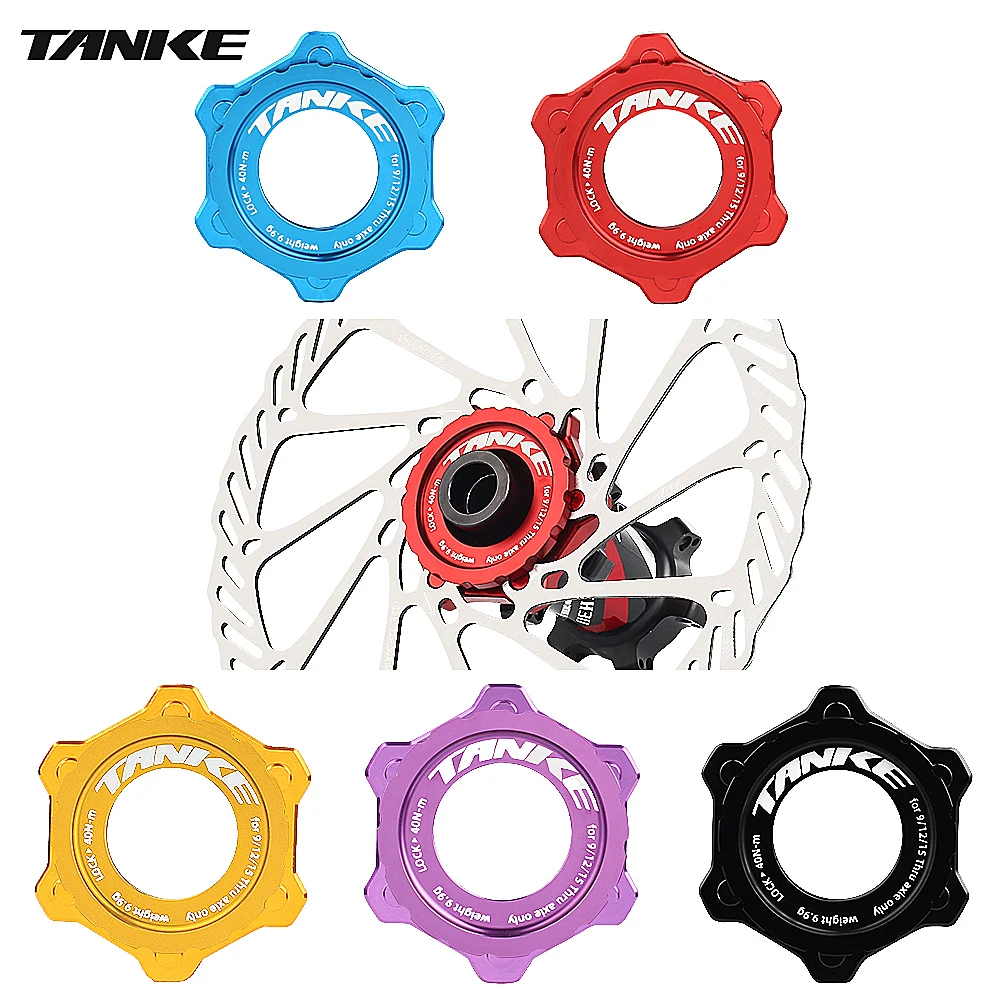 TANKE Fahrradnaben-Adapter von Center Lock auf 6-Loch aus Aluminiumlegierung, Centerlock-Umbau auf 6-Loch-Scheibenbremse, Fahrradzubehör Image
