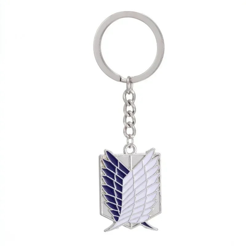 Angriffe auf Titan Schlüsselanhänger Wings of Liberty Freedom Scouting Legion Eren Schlüsselanhänger Schlüsselanhänger Kettenring Kawaii Anime Schmuck Geschenk Image
