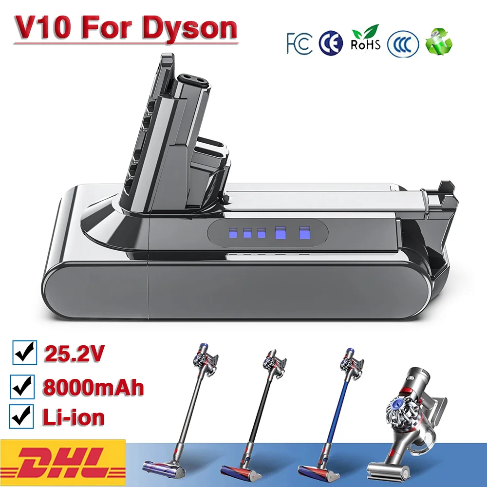 21,6 V Batterie Für Dyson V6 V7 V8 V10 Serie SV12 DC62 SV1 6000 mAh akku Für Dyson Staubsauger Ersatz batterien Image