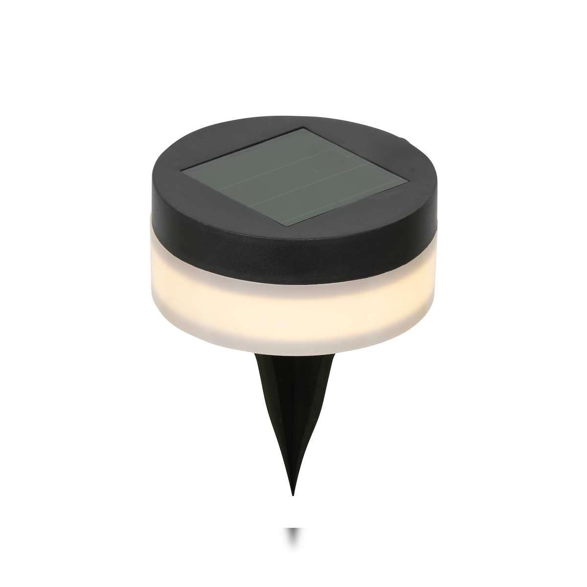 Lumineo Solar LED Wegeleuchte 9x12cm Kunststoff Solarleuchte Garten Beet Einfahrt Weg Bodenstrahler Wegbeleuchtung Außenleuchte Boden Schwarz / Warmweiß Image