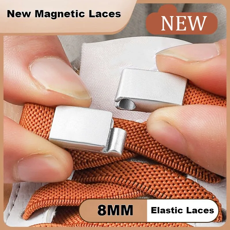 Magnetverschluss-Schnürsenkel ohne Bänder, elastische Schnürsenkel, Sneakers, keine Bindung, Schnürsenkel, flache Schnürsenkel, Einheitsgröße, passend für Kinder und Erwachsene