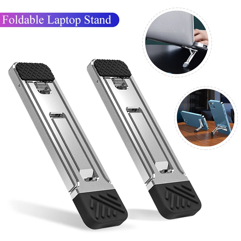 Mini Faltbare Laptop Stand Tragbare Notebook Unterstützung Basis Halter Einstellbare Riser Kühlung Halterung Universal Für Laptop Tablet Image