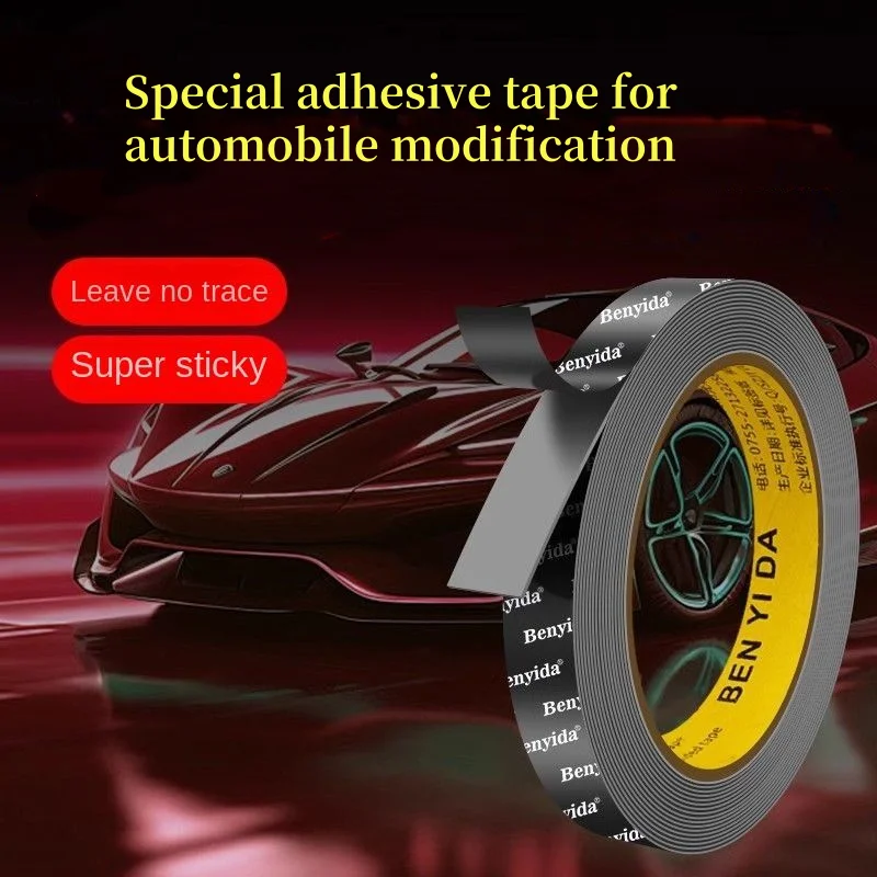 Doppelseitiges Klebeband, 3 m, 10–50 mm, hochviskoser fester Klebstoff für Autos, hochtemperaturbeständig, wasserfest, spurloser Klebstoff Image