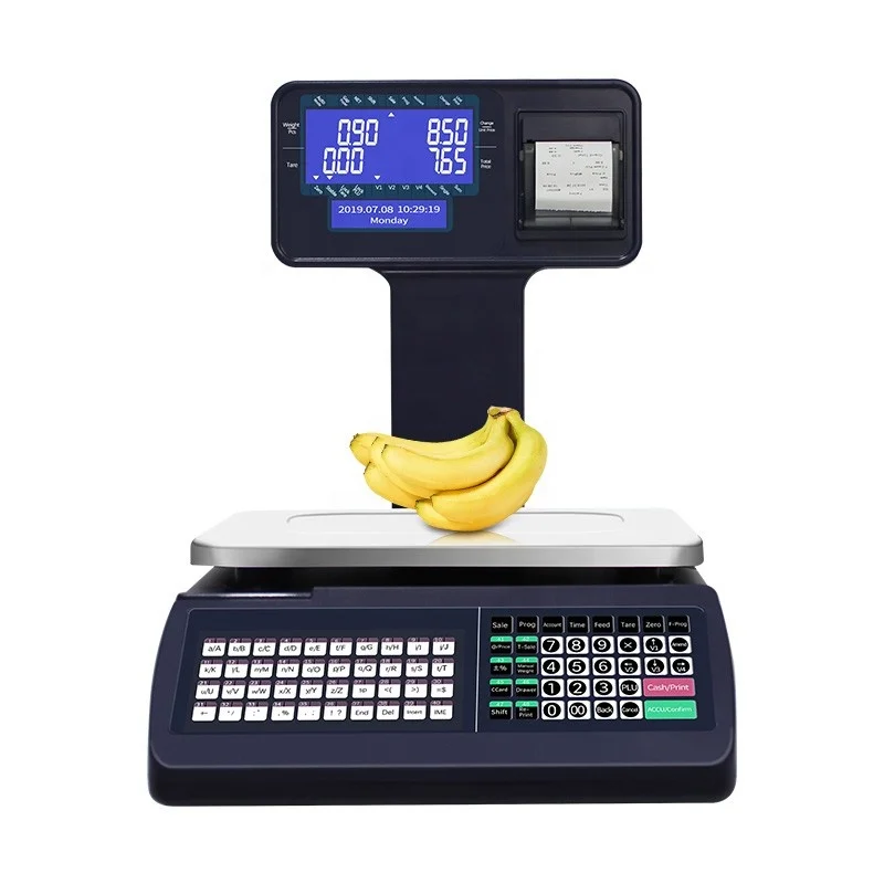 Digitale Waage für Supermarkt-POS-Systeme, 15 kg Fassungsvermögen, LCD-Display, Registrierkasse, Waage, 10 g Genauigkeit, WiFi Image