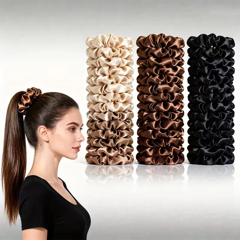 Retro-Dunkelbraun, kühles, reines Schwarz, sanftes, hellgoldenes, milchiges, klebriges Reisweiß, vierfarbige Kombination, ohne das Stirnband zu beschädigen. Image