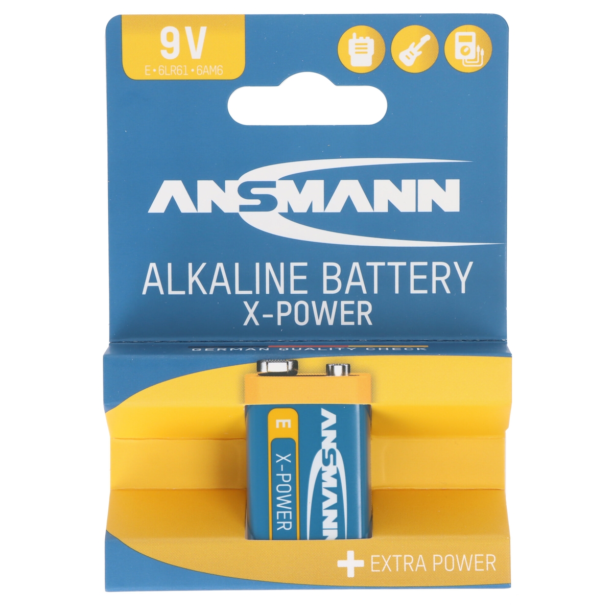 Ansmann X-Power Alkaline Batterie 9V, 6LR61, 1er Papierblister Image