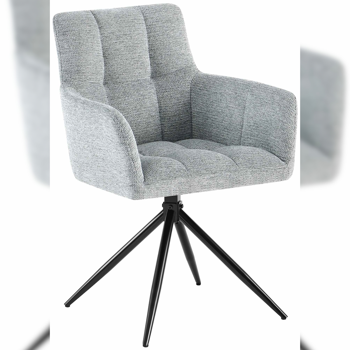 Proregal CHEFGASTRO Esszimmerstuhl LA SERENA Stoff HxBxT 87x59x59cm Stoff Hellgrau Küchenstuhl Image
