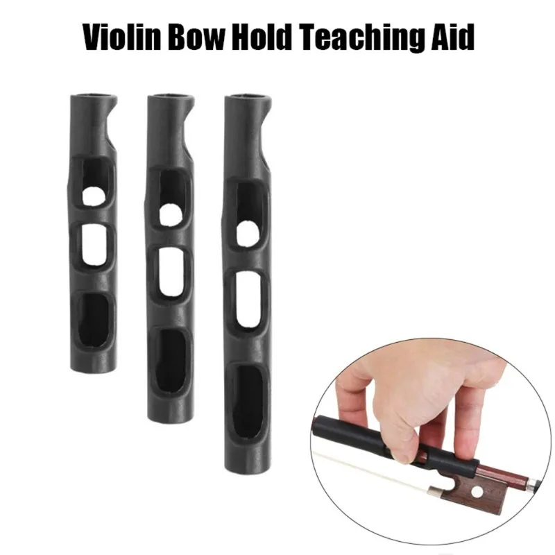 Schwarzer Violin-Bogenhalter zur Haltungskorrektur, Violin-Bogenführungs-Zubehör, Essentielle Bogenhaltungshilfen für Anfänger Image
