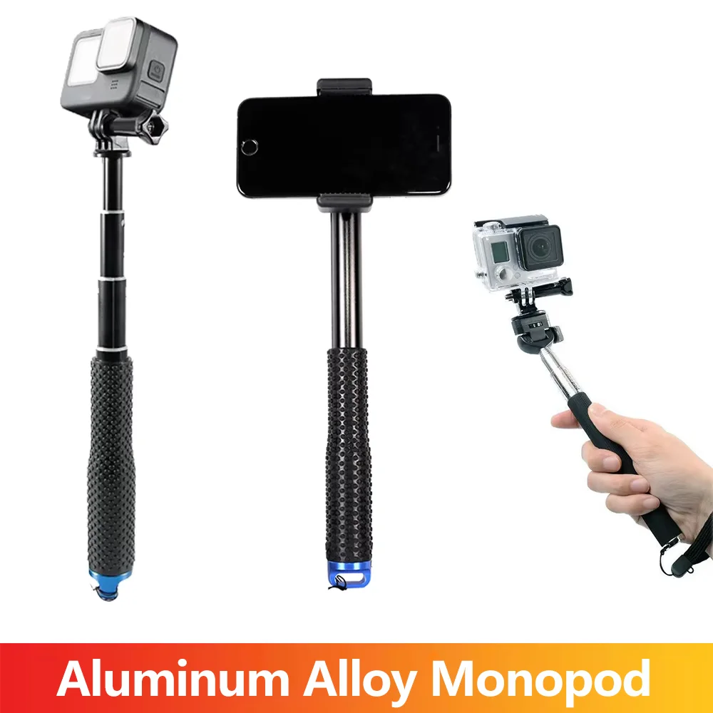 Aluminiumlegierung Einbeinstativ Selfie Stick Handgriffstange für GoPro Hero 13 12 11 10 9 8 7 Insta360 SJCAM AKASO DJI OSMO Action Kamera Image