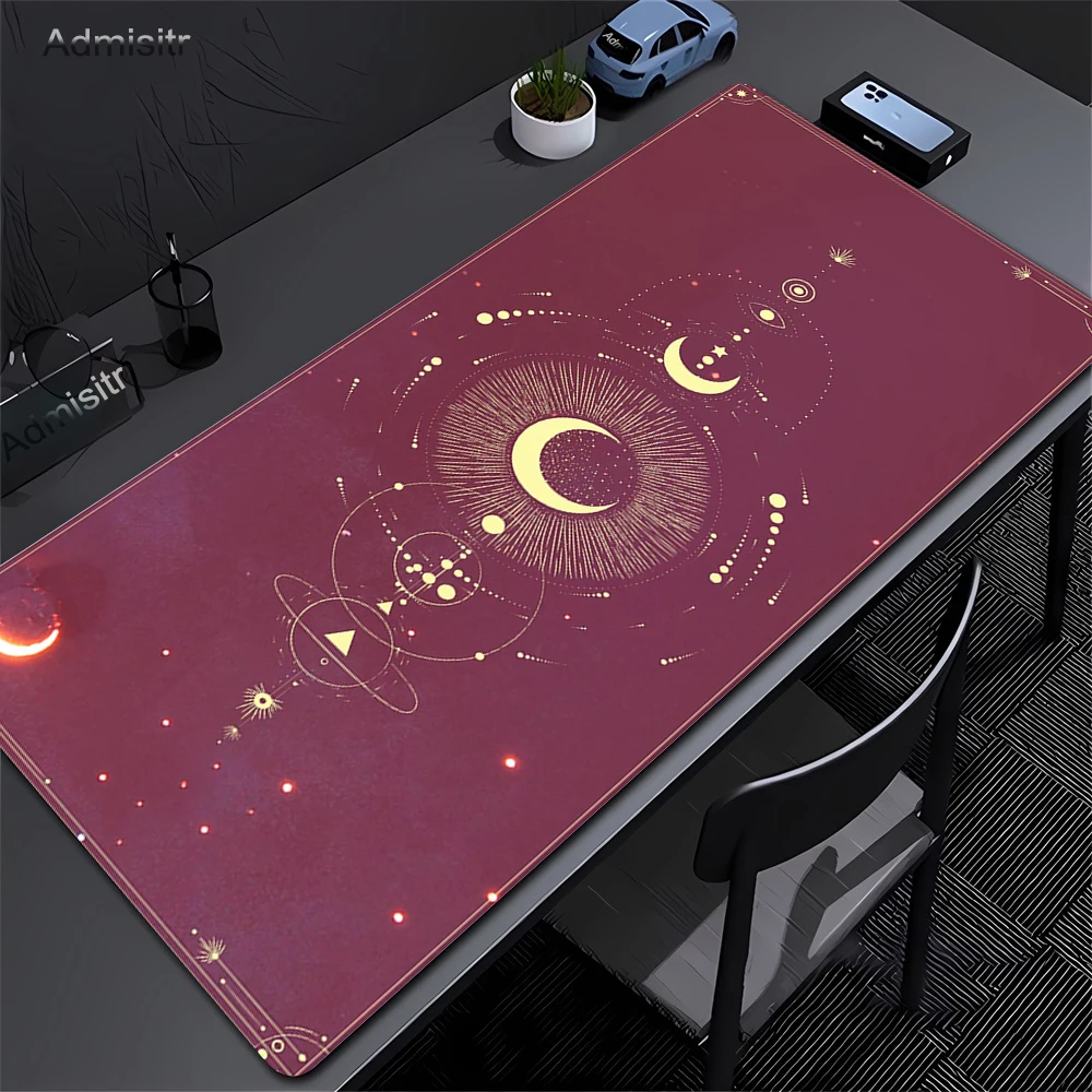 HD-Druck Großformatige Landschafts-Mond-Mausunterlage Schreibtischmatte für Büro Gaming Mousepad Dekoration Rutschfeste Komfort-Gummi-Schreibtischunterlage Image