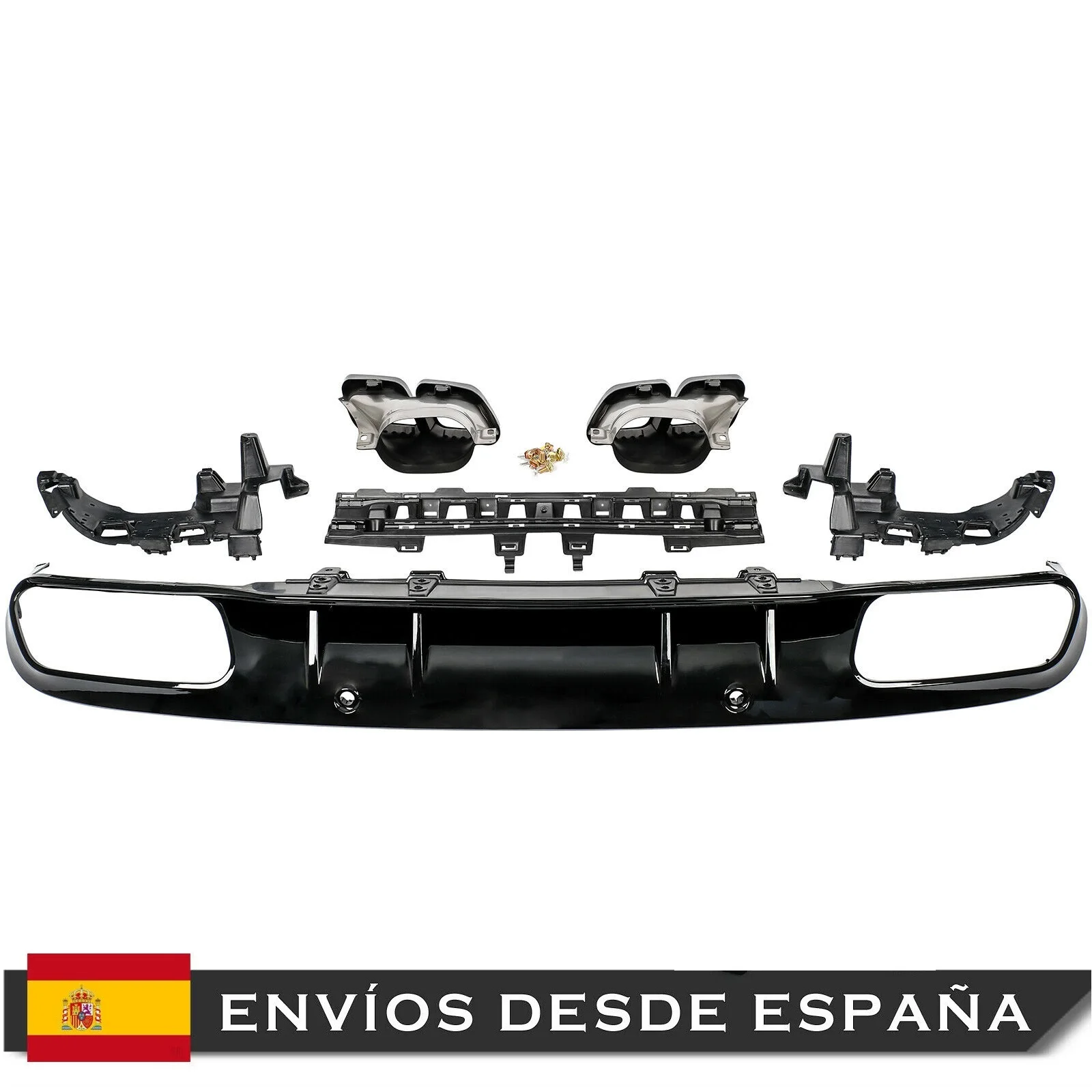 Auto Hecks toß stange Diffusor Klemme Auspuff Spitze Diffusor Spoiler für Mercedes Benz Klasse C Coupé Cabrio C205 A205 2012-2015 C63s Amg Image