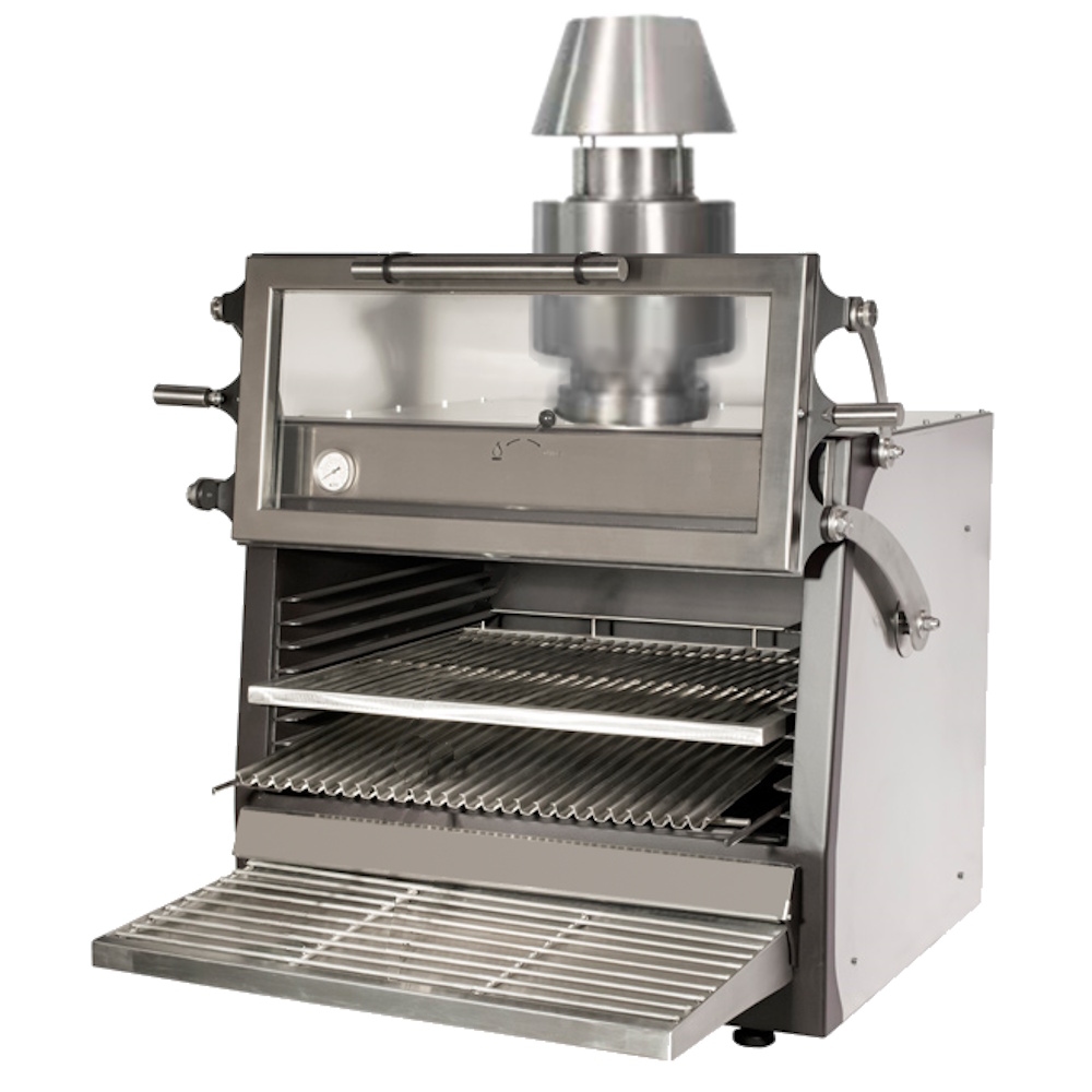 EURAST - Holzkohlegrill mit hebarer glastür mit gitter von 780x625 und flammensperre - 1000x780x1280 mm - 5240100C Image