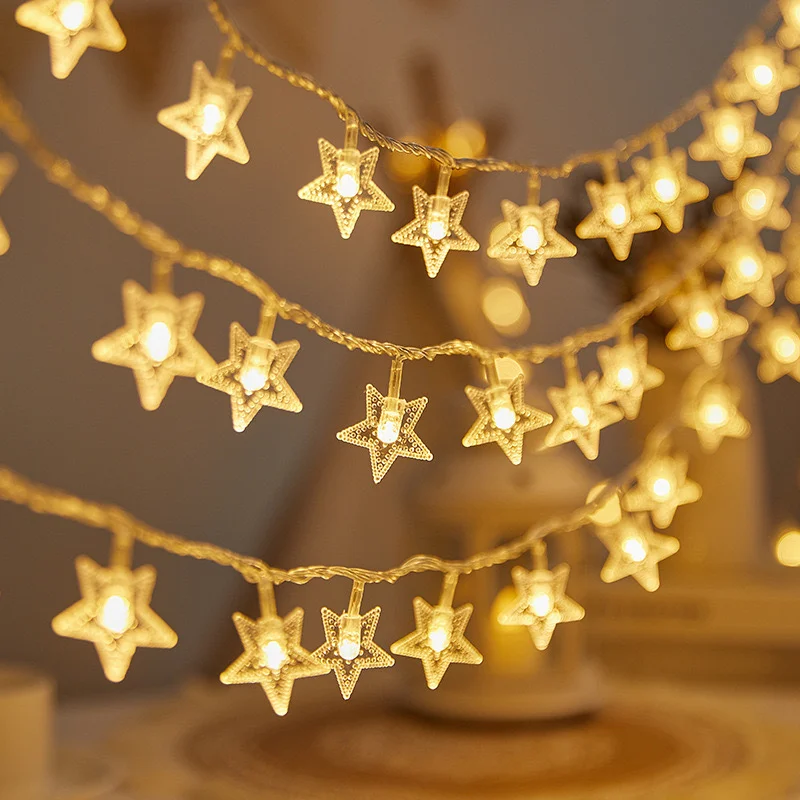 1,5/3/6/10 m Led-leuchten Außen Dekoration Lichterketten Weihnachten Baum Hause Fenster Dekor Urlaub beleuchtung Stern Licht Saiten