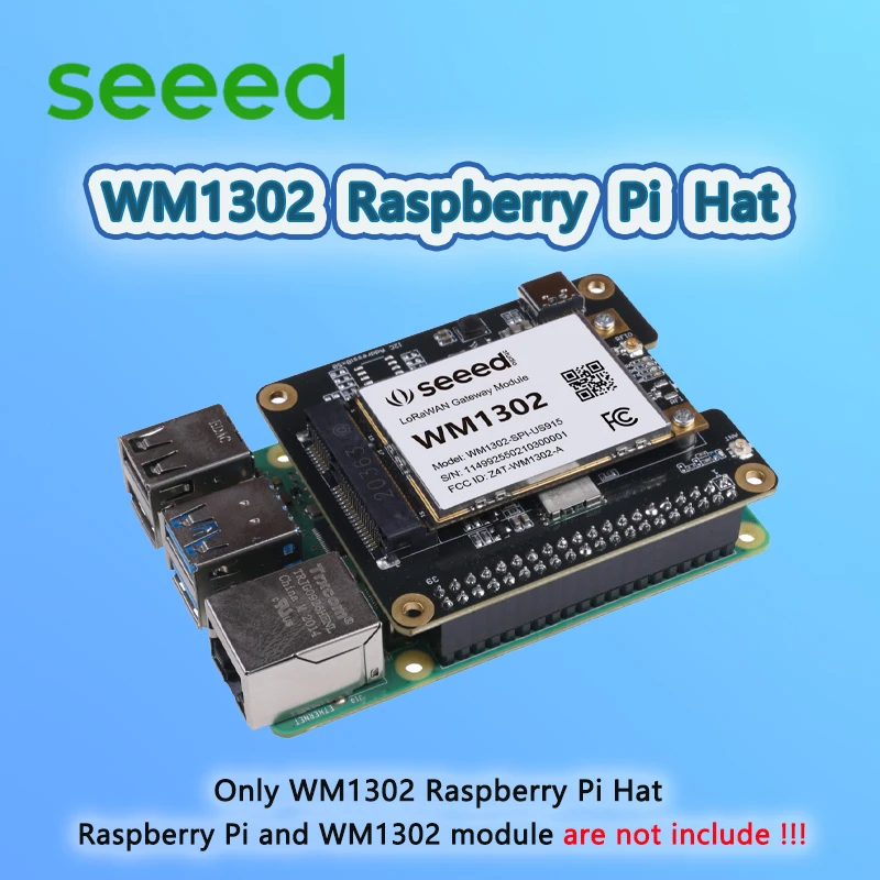 Seeed WM1302 Raspberry Pi Hat zum Anschluss des WM1302 LoRaWAN-Moduls, Mini-PCIe-Formfaktor, LoRa-Konzentrator Semtech SX1302 Image