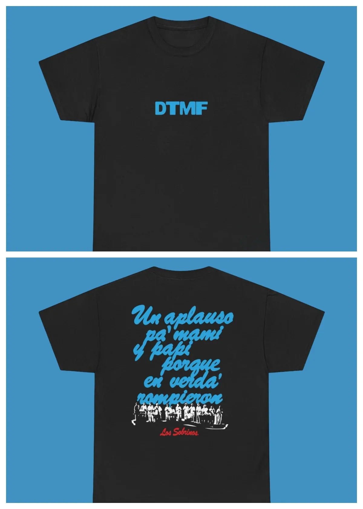 Bad Bunny DTMF World Tour Peripheral T-Shirt aus reiner Baumwolle für Herren, übergroß, Y2k, Sommermode, lässig, kurzärmelig, für Damen und Herren Image