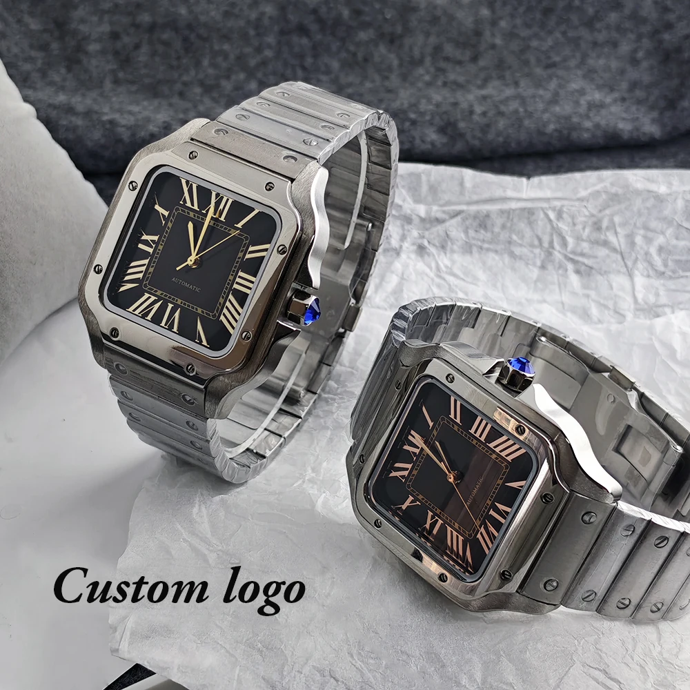 NH35 Uhr 38mm Individuelles Logo Herrenuhr Edelstahluhr Römische Ziffern Uhr mit NH35 Uhrwerk Image