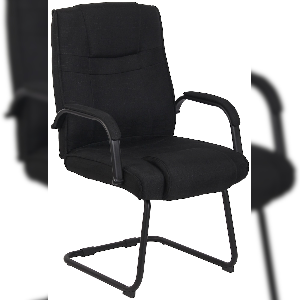 CLP Besucherstuhl Attila Stoff schwarz/schwarz Image