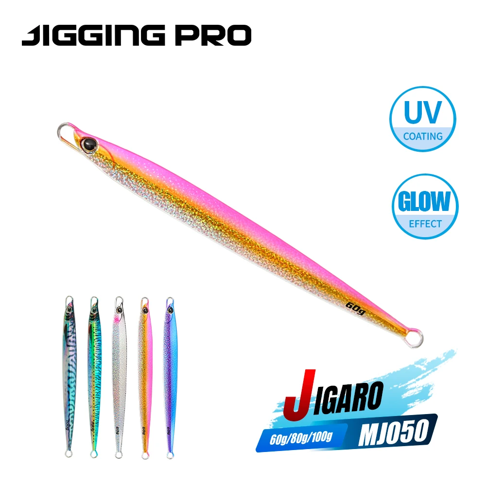 JIGGING PRO Weitwurf-Metalljig 60g 80g 100g Schnell Sinkender Jigging-Köder Salzwasser-Nadelköder Image