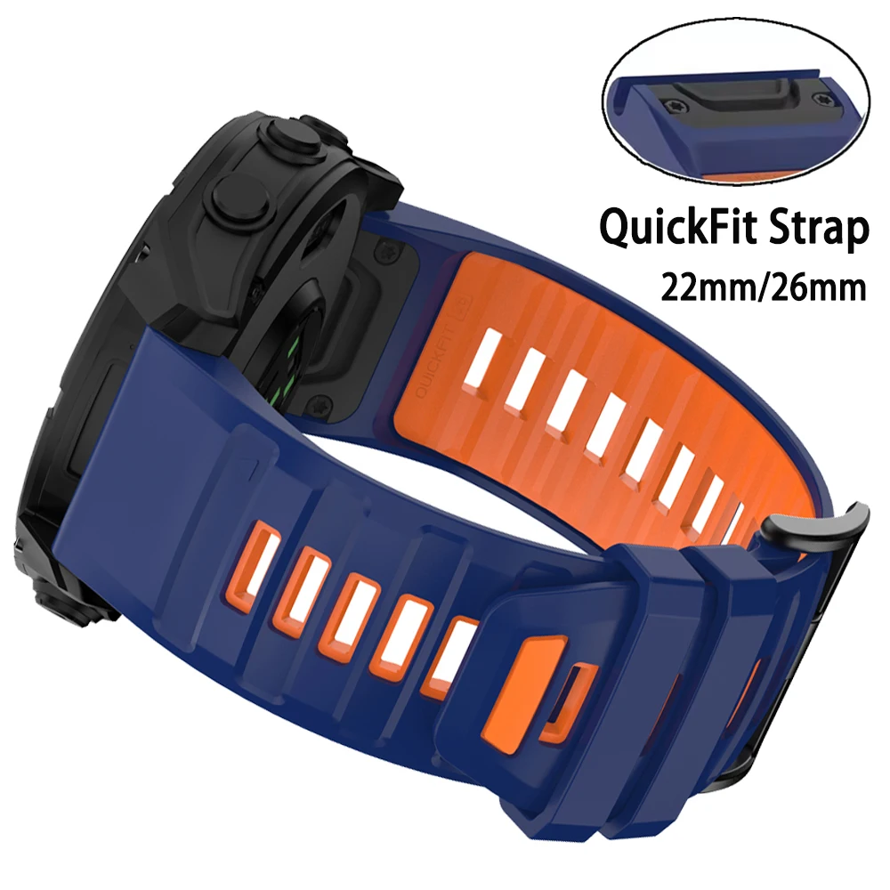 1:1 Fenix8 Uhrenarmband für Garmin Fenix 8 Pro 47mm 51mm E 7 7X 6 6X/Epix Gen2/Enduro 3 Original QuickFit 22mm 26mm Silikon-Armband Image