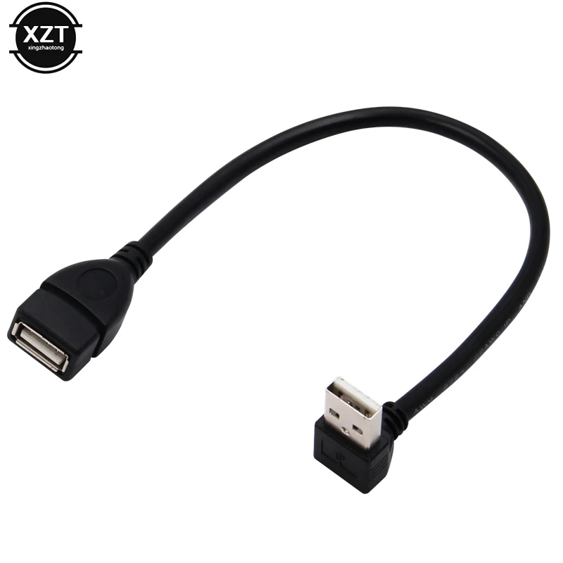 USB 2.0 A Stecker auf Buchse 90er abgewinkeltes Verlängerungsadapterkabel USB2.0 rechts/links/unten/obenkabel Adapterkabel heißer Verkauf hohe Qualität Image