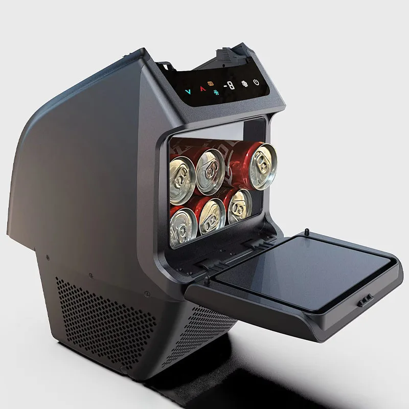 Tesia Accessary 4,6 l 12 V Auto-Armlehne, Kühlschrank, Gefrierschrank, Gleichstromkompressor, einfach zu installierender Auto-Kühlschrank für Modle Y-Gefrierschrank Image