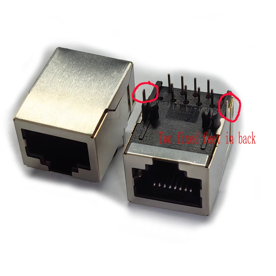 20 Teile/los Schild RJ45 8P8C Jack Stecker Keine LED 21MM PCB Mount Netzwerk Internet Modulare Image