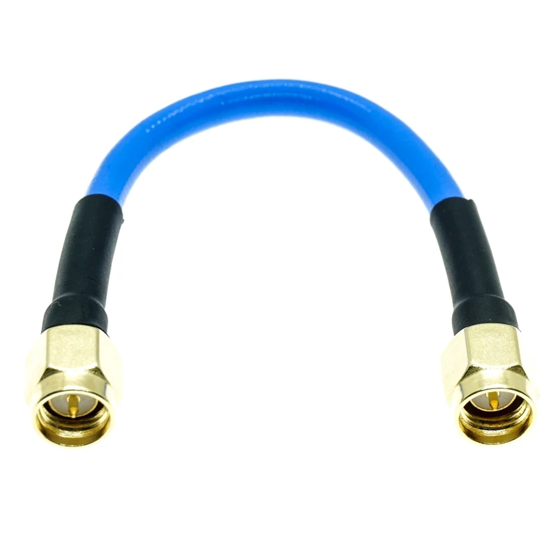 SMA-Stecker auf SMA-Stecker RG402 RG-402 Halbflexibles Koaxialkabel 0,141 Zoll 50 Ohm Blau Image
