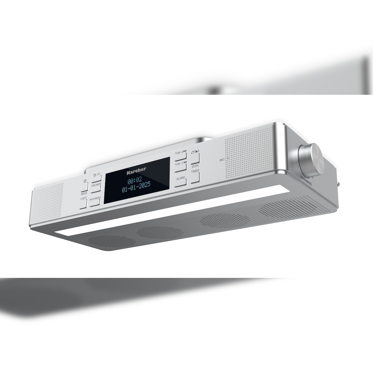 Kärcher Karcher RA 2038D-S Küchenradio - Unterbauradio mit UKW / DAB+ Radio, Bluetooth, Leuchte und Timer Image